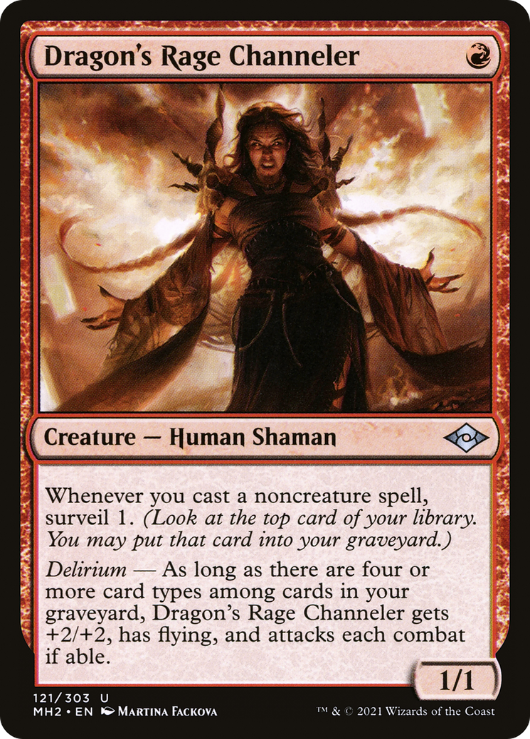 Dragon's Rage Channeler (MH2-121) - Modern Horizons 2 - Premium MTG Single from Wizards of the Coast - Just $0.32! Shop now at Game Crave Tournament Store