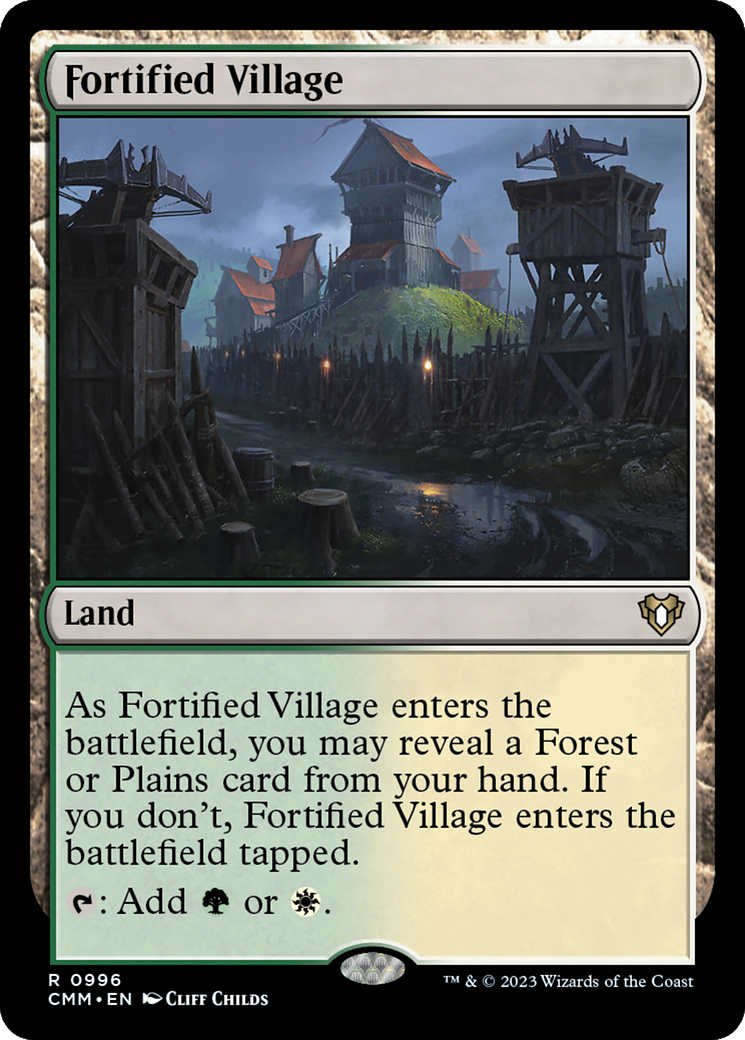 Fortified Village (CMM-996) - Commander Masters - Premium MTG Single from Wizards of the Coast - Just $0.08! Shop now at Game Crave Tournament Store