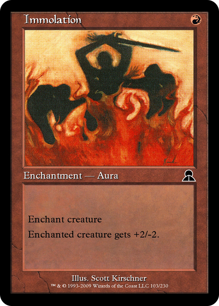 Immolation (ME3-103) - Masters Edition III Foil - Premium MTG Single from Wizards of the Coast - Just $0! Shop now at Game Crave Tournament Store