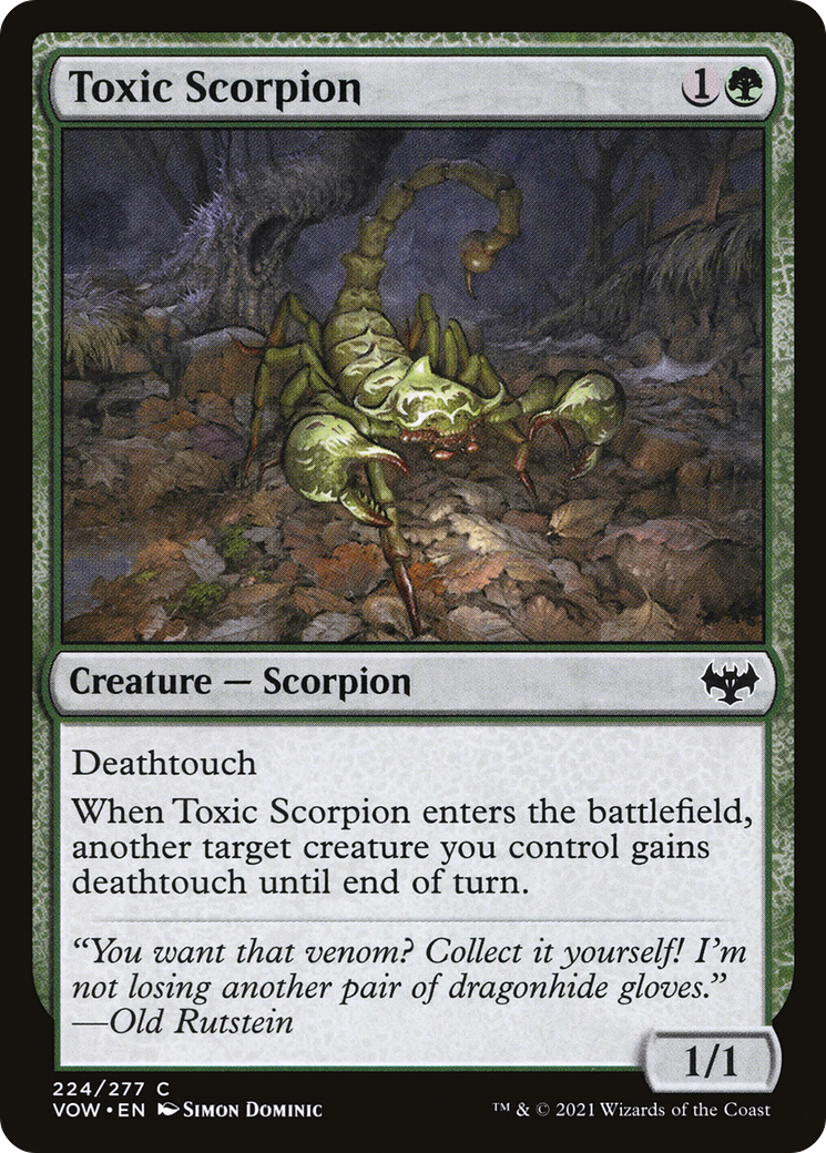 Toxic Scorpion (VOW-224) - Innistrad: Crimson Vow - Premium MTG Single from Wizards of the Coast - Just $0.08! Shop now at Game Crave Tournament Store