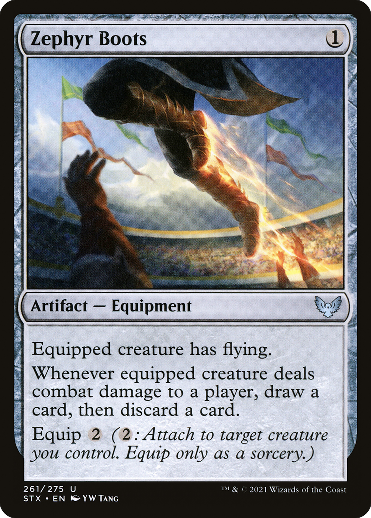 Zephyr Boots (STX-261) - Strixhaven: School of Mages Foil - Premium MTG Single from Wizards of the Coast - Just $0.11! Shop now at Game Crave Tournament Store