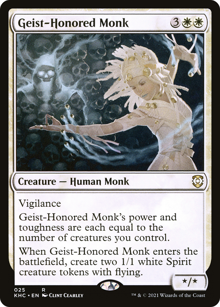 Geist-Honored Monk (KHC-025) - Kaldheim Commander - Premium MTG Single from Wizards of the Coast - Just $0.09! Shop now at Game Crave Tournament Store