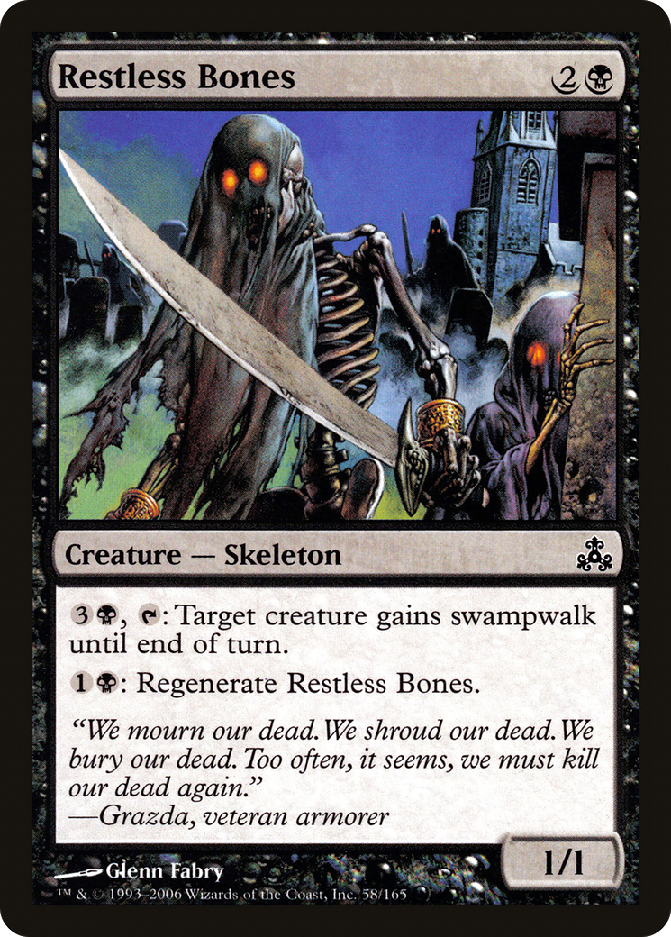 Restless Bones (GPT-058) - Guildpact Foil - Premium MTG Single from Wizards of the Coast - Just $0.08! Shop now at Game Crave Tournament Store