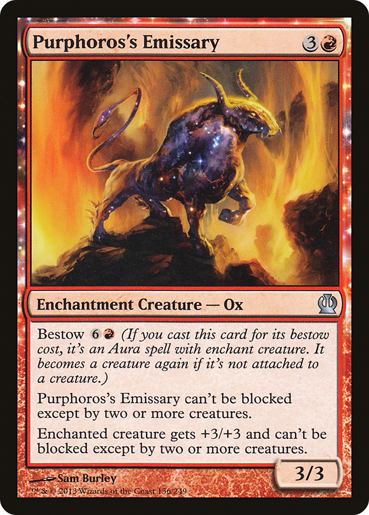 Purphoros's Emissary (THS-136) - Theros: (nyxtouched) - Premium MTG Single from Wizards of the Coast - Just $0.25! Shop now at Game Crave Tournament Store