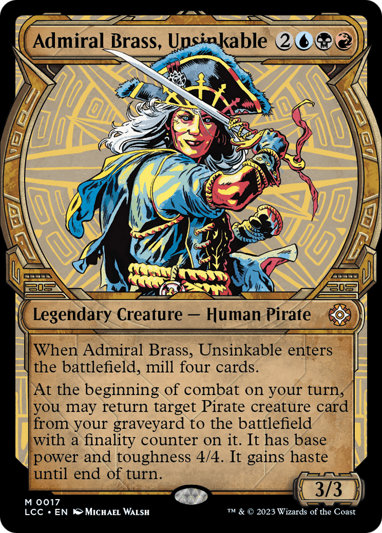 Admiral Brass, Unsinkable (LCC-017) - The Lost Caverns of Ixalan Commander: (Showcase) Foil - Premium MTG Single from Wizards of the Coast - Just $0.13! Shop now at Game Crave Tournament Store