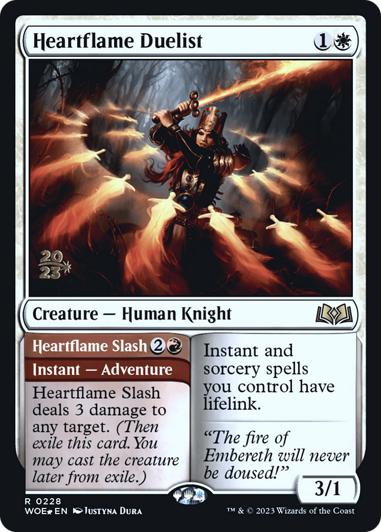 Heartflame Duelist // Heartflame Slash (PWOE-228S) - Wilds of Eldraine Promos Foil - Premium MTG Single from Wizards of the Coast - Just $0.61! Shop now at Game Crave Tournament Store
