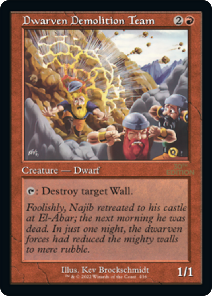 Dwarven Demolition Team (30A-436) - 30th Anniversary Edition - Premium MTG Single from Wizards of the Coast - Just $31.98! Shop now at Game Crave Tournament Store