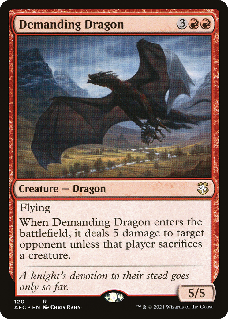 Demanding Dragon (AFC-120) - Forgotten Realms Commander - Premium MTG Single from Wizards of the Coast - Just $0.13! Shop now at Game Crave Tournament Store