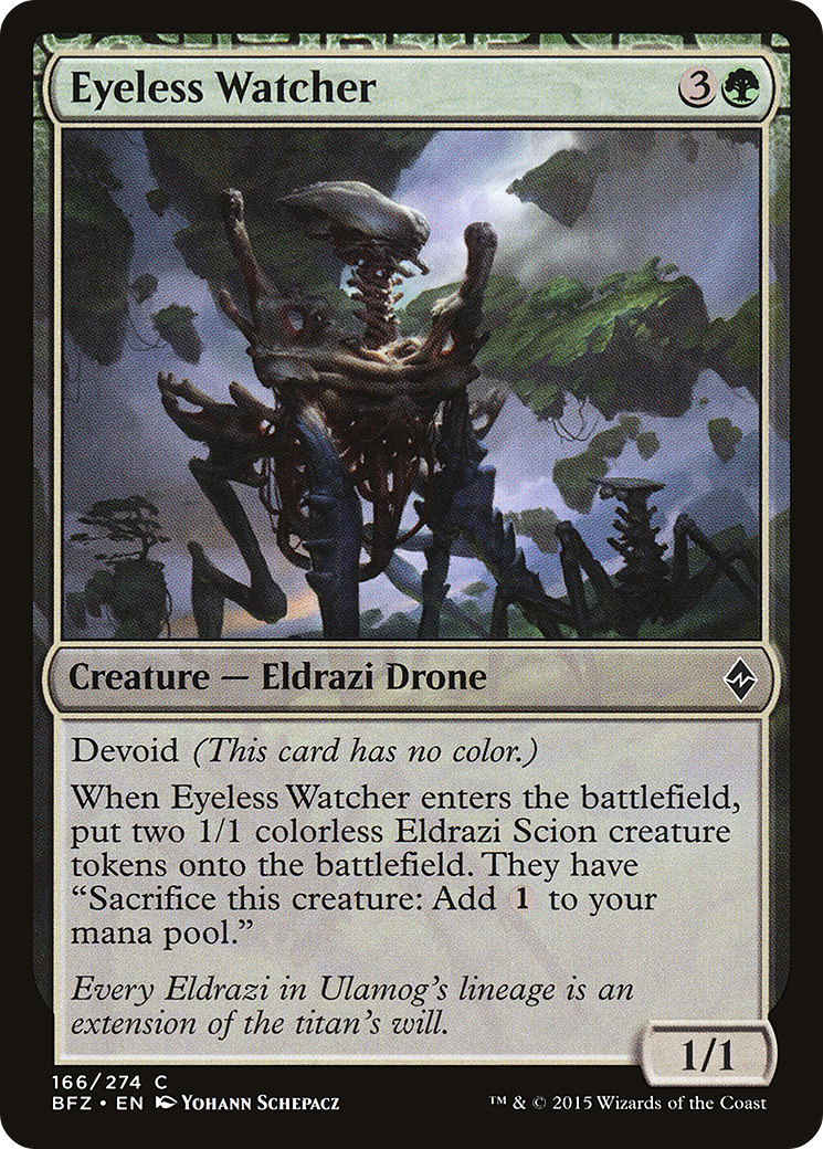 Eyeless Watcher (BFZ-166) - Battle for Zendikar: (devoid) Foil - Premium MTG Single from Wizards of the Coast - Just $0.97! Shop now at Game Crave Tournament Store
