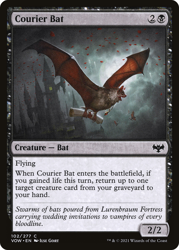 Courier Bat (VOW-102) - Innistrad: Crimson Vow Foil - Premium MTG Single from Wizards of the Coast - Just $0.25! Shop now at Game Crave Tournament Store
