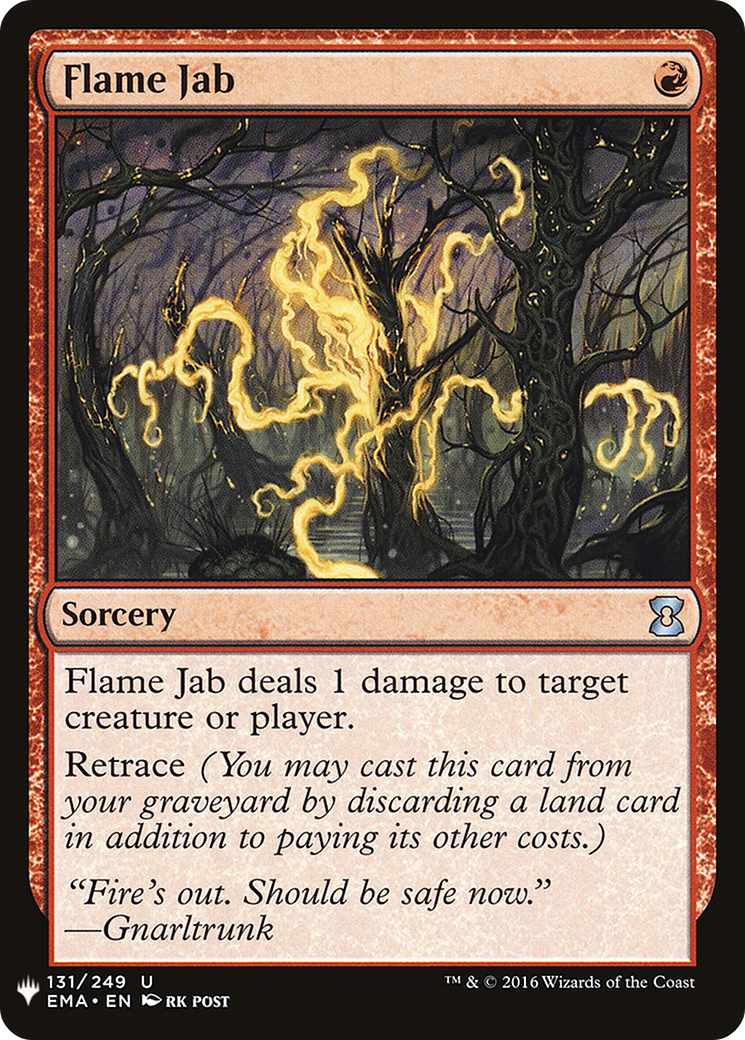 Flame Jab (MB1-930) - Mystery Booster - Premium MTG Single from Wizards of the Coast - Just $0.08! Shop now at Game Crave Tournament Store