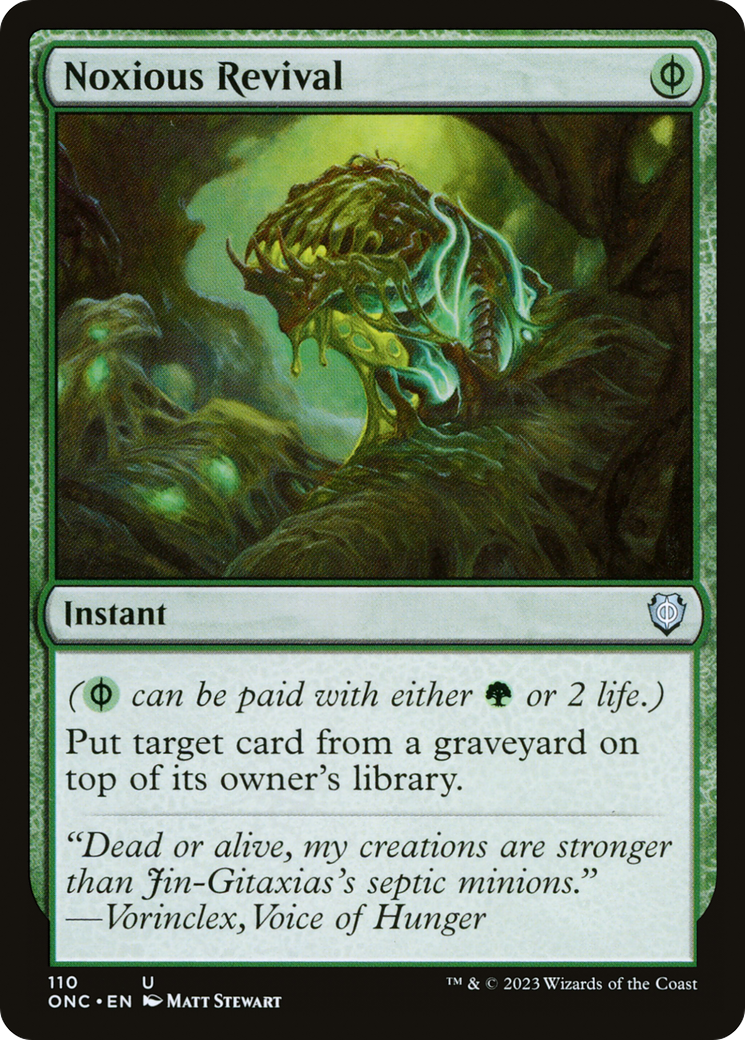 Noxious Revival (ONC-110) - Phyrexia: All Will Be One Commander - Premium MTG Single from Wizards of the Coast - Just $1.66! Shop now at Game Crave Tournament Store