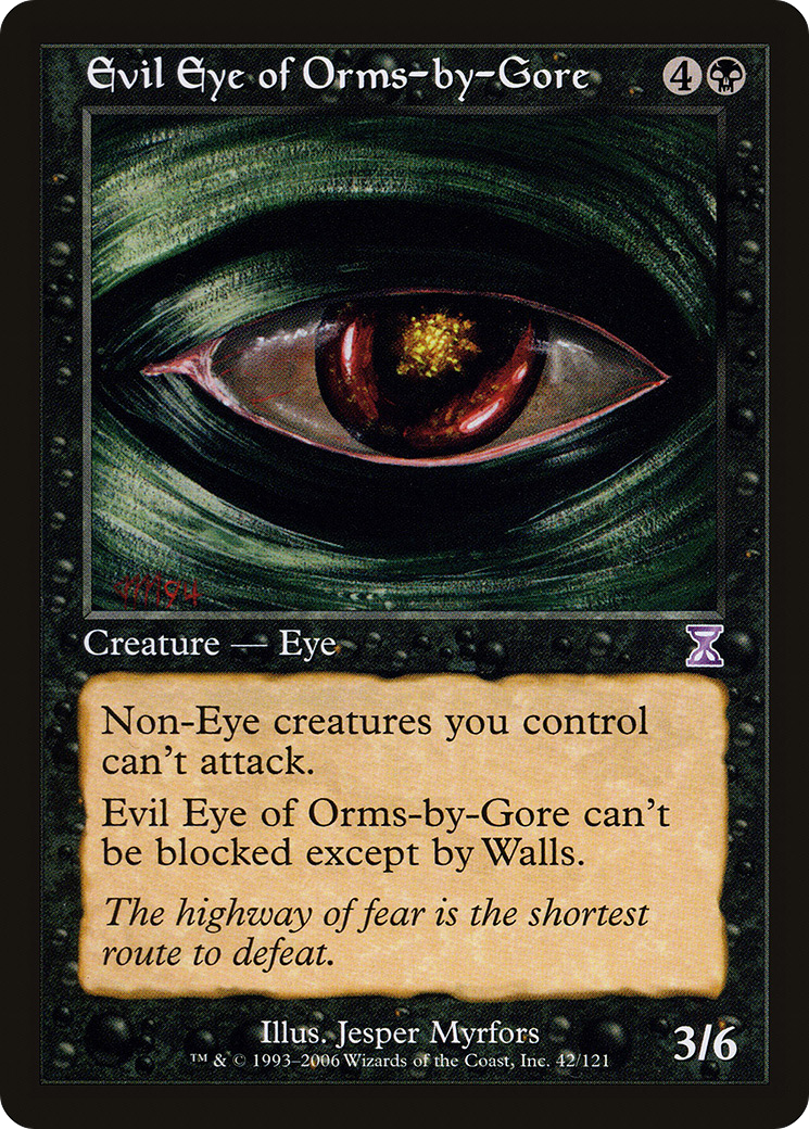 Evil Eye of Orms-by-Gore (TSB-042) - Time Spiral Timeshifted Foil - Premium MTG Single from Wizards of the Coast - Just $1.05! Shop now at Game Crave Tournament Store
