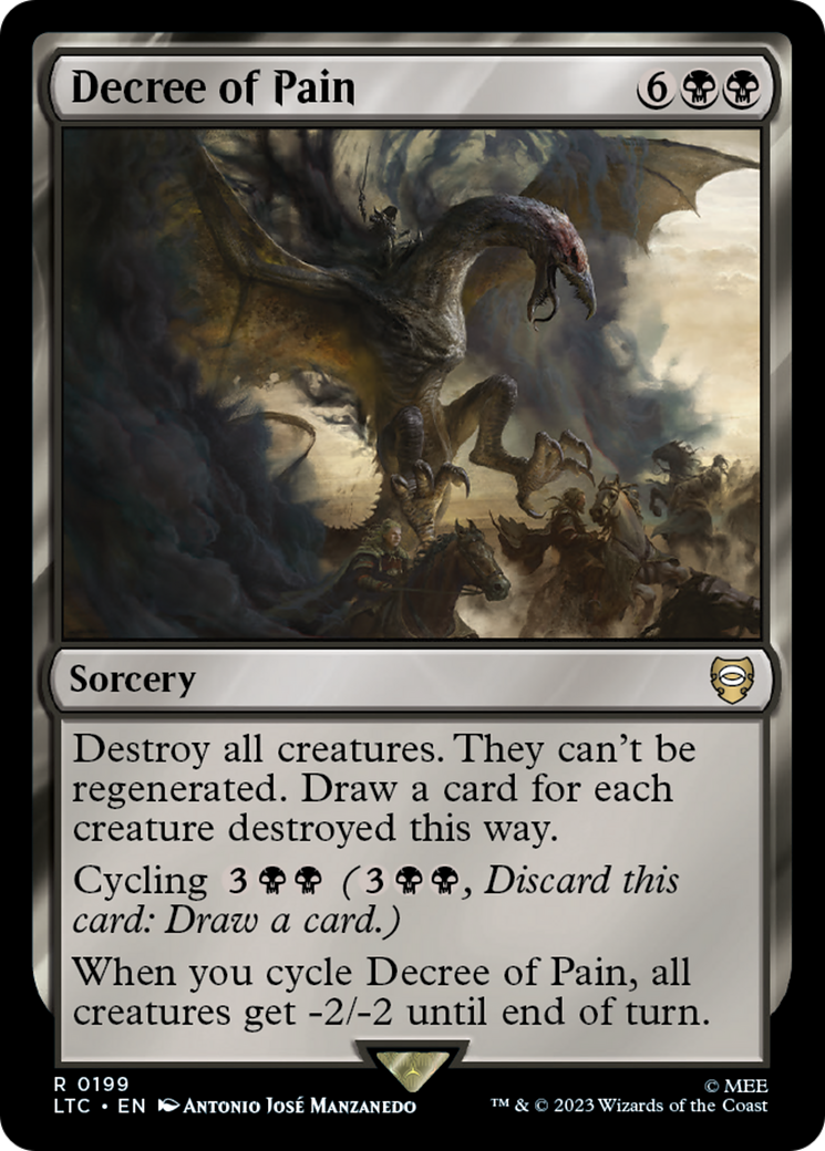 Decree of Pain (LTC-199) - Tales of Middle-earth Commander - Premium MTG Single from Wizards of the Coast - Just $0.25! Shop now at Game Crave Tournament Store