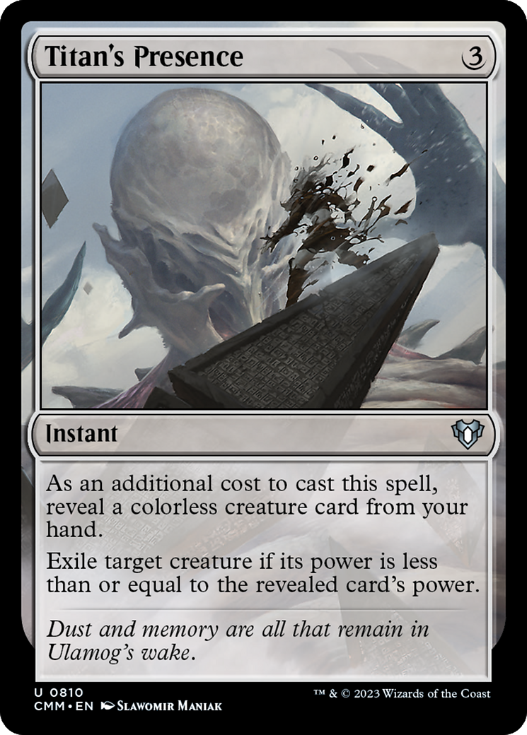 Titan's Presence (CMM-810) - Commander Masters - Premium MTG Single from Wizards of the Coast - Just $0.08! Shop now at Game Crave Tournament Store