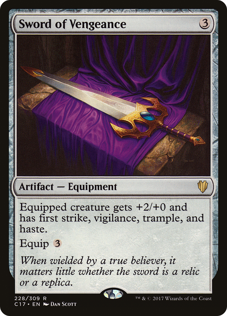 Sword of Vengeance (C17-228) - Commander 2017 - Premium MTG Single from Wizards of the Coast - Just $0.49! Shop now at Game Crave Tournament Store