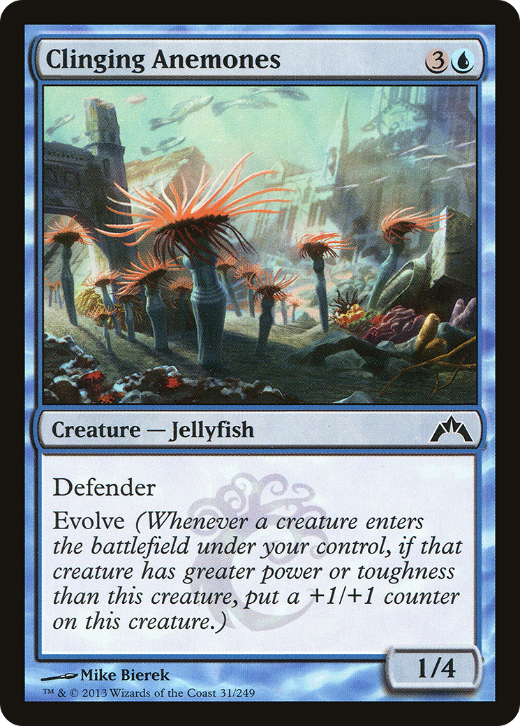Clinging Anemones (GTC-031) - Gatecrash Foil - Premium MTG Single from Wizards of the Coast - Just $0.18! Shop now at Game Crave Tournament Store