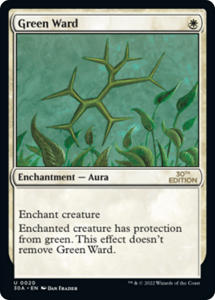 Green Ward (30A-020) - 30th Anniversary Edition - Premium MTG Single from Wizards of the Coast - Just $0.13! Shop now at Game Crave Tournament Store
