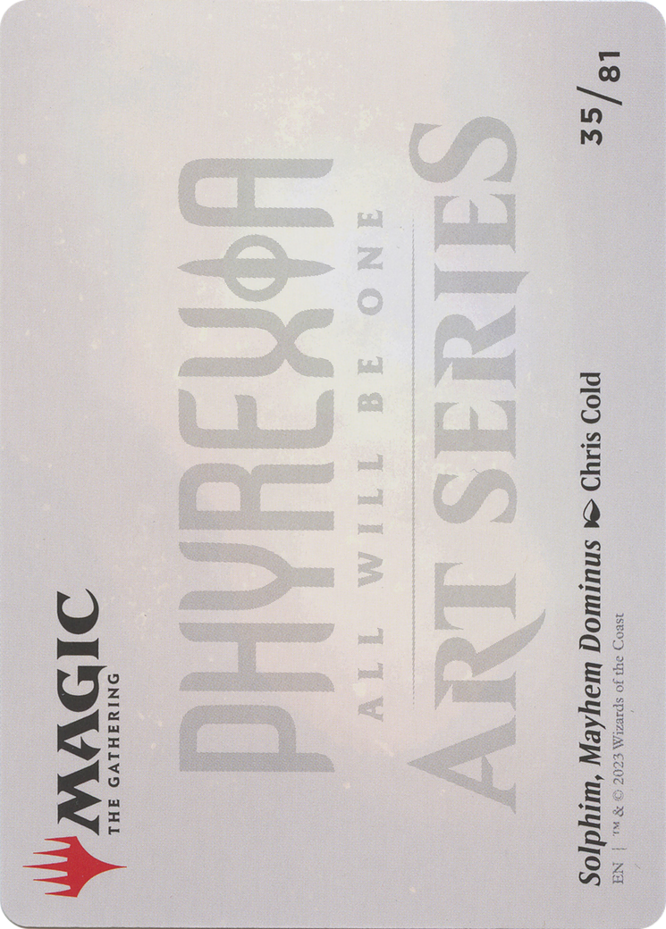 Solphim, Mayhem Dominus // Solphim, Mayhem Dominus (AONE-035) - Phyrexia: All Will Be One Art Series (Borderless) - Premium MTG Single from Wizards of the Coast - Just $0! Shop now at Game Crave Tournament Store