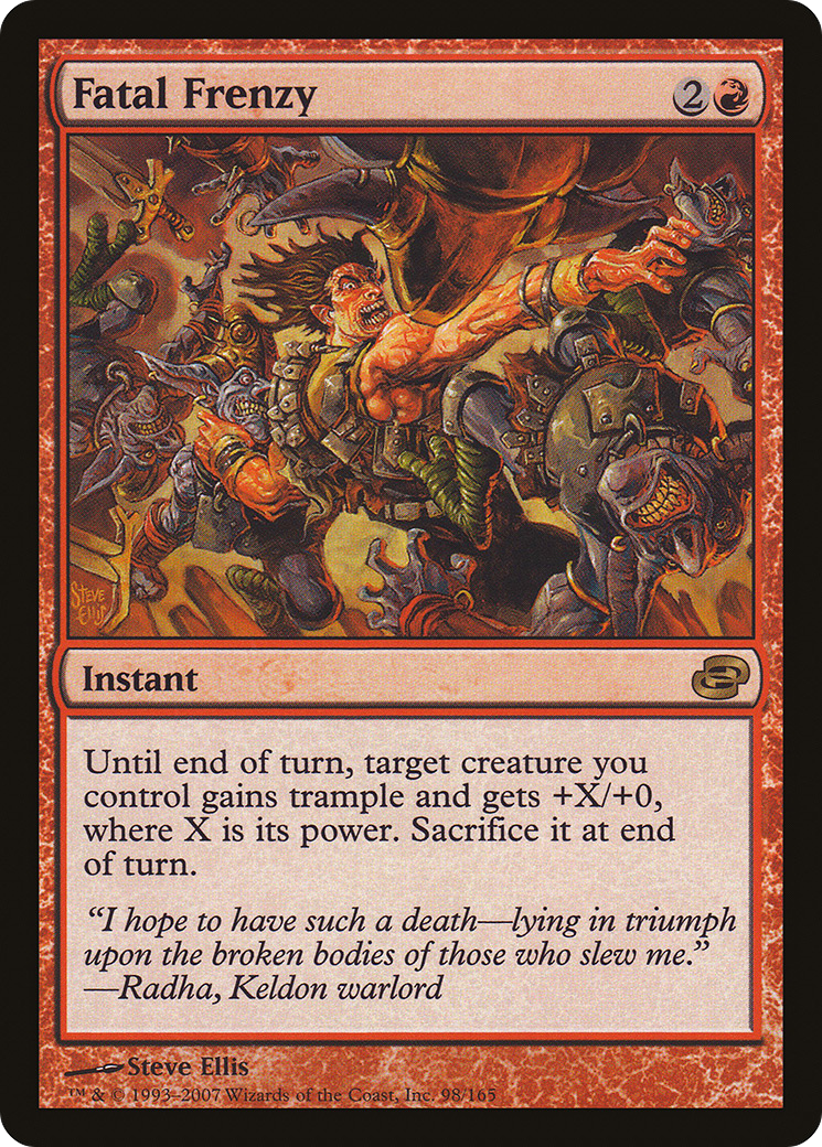 Fatal Frenzy (PLC-098) - Planar Chaos Foil - Premium MTG Single from Wizards of the Coast - Just $1.36! Shop now at Game Crave Tournament Store