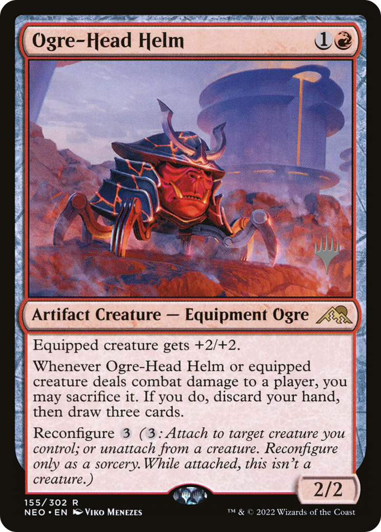 Ogre-Head Helm (PNEO-155P) - Kamigawa: Neon Dynasty Promos Foil - Premium MTG Single from Wizards of the Coast - Just $0.08! Shop now at Game Crave Tournament Store