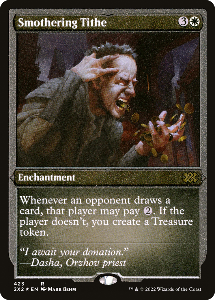 Smothering Tithe (2X2-423) - Double Masters 2022 Etched Foil - Premium MTG Single from Wizards of the Coast - Just $11.59! Shop now at Game Crave Tournament Store