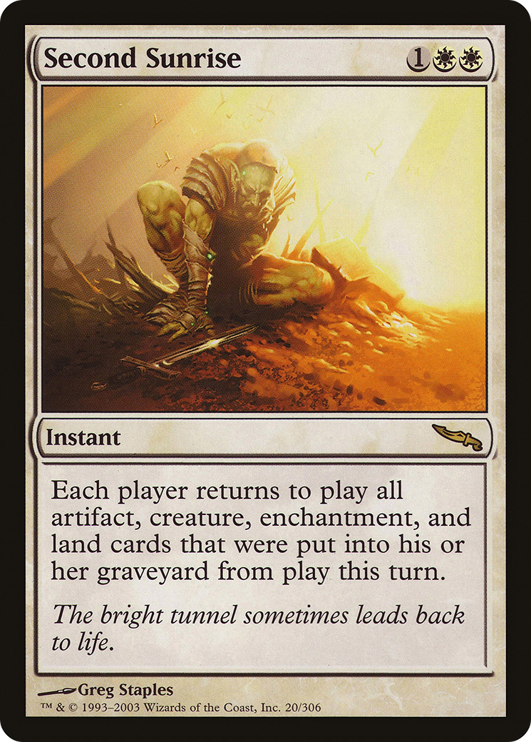Second Sunrise (MRD-020) - Mirrodin - Premium MTG Single from Wizards of the Coast - Just $2.80! Shop now at Game Crave Tournament Store