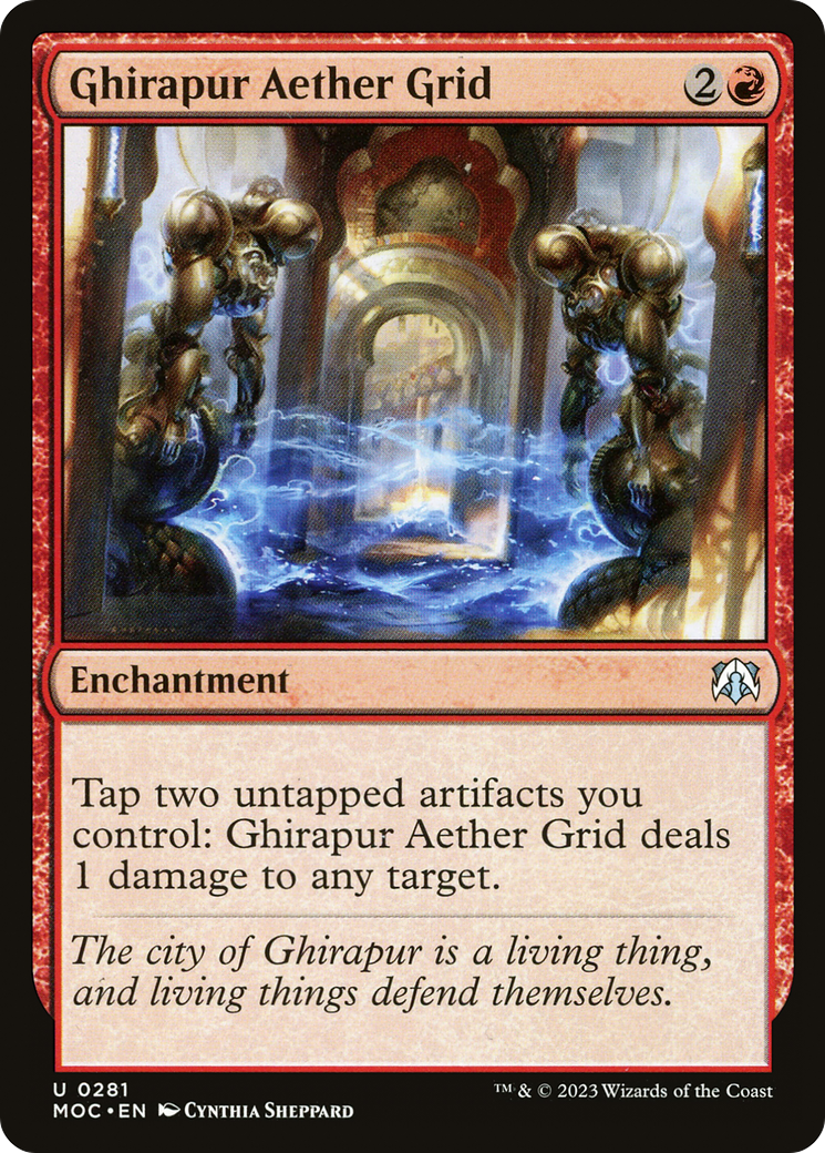 Ghirapur Aether Grid (MOC-281) - March of the Machine Commander - Premium MTG Single from Wizards of the Coast - Just $0.25! Shop now at Game Crave Tournament Store