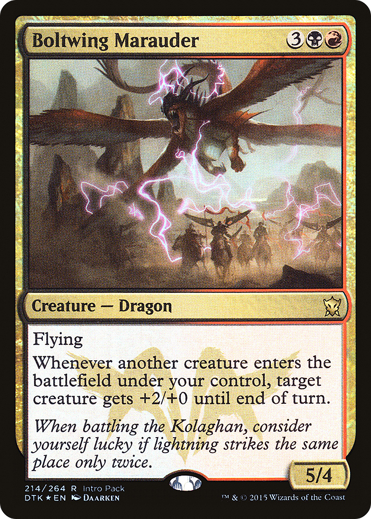 Boltwing Marauder (PDTK-214) - Dragons of Tarkir Promos Foil - Premium MTG Single from Wizards of the Coast - Just $0.14! Shop now at Game Crave Tournament Store