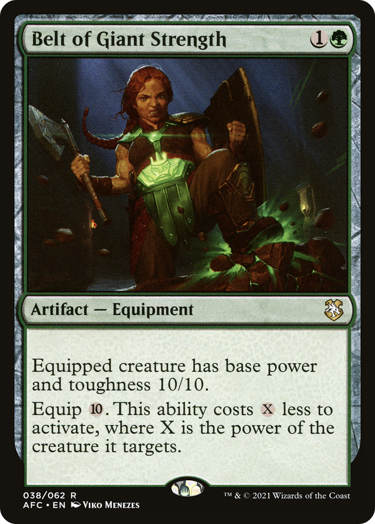 Belt of Giant Strength (AFC-038) - Forgotten Realms Commander - Premium MTG Single from Wizards of the Coast - Just $0.83! Shop now at Game Crave Tournament Store