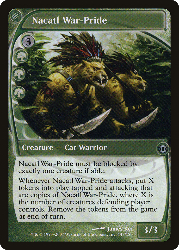 Nacatl War-Pride (FUT-147) - Future Sight - Premium MTG Single from Wizards of the Coast - Just $0.33! Shop now at Game Crave Tournament Store