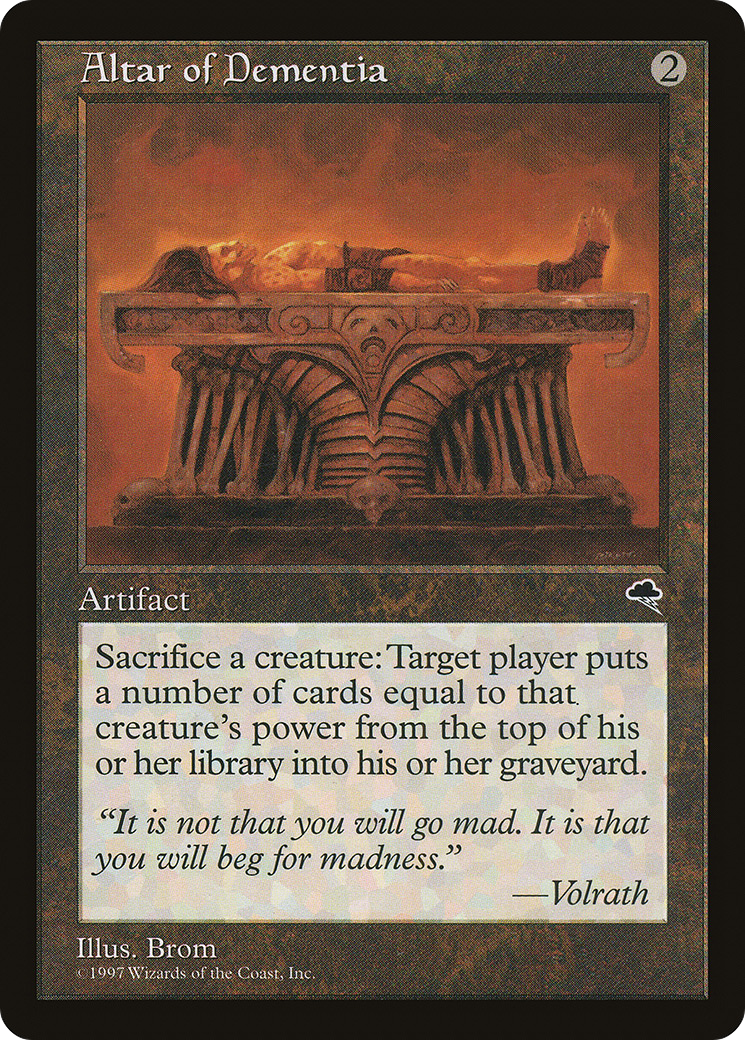 Altar of Dementia (TMP-276) - Tempest - Premium MTG Single from Wizards of the Coast - Just $3.37! Shop now at Game Crave Tournament Store