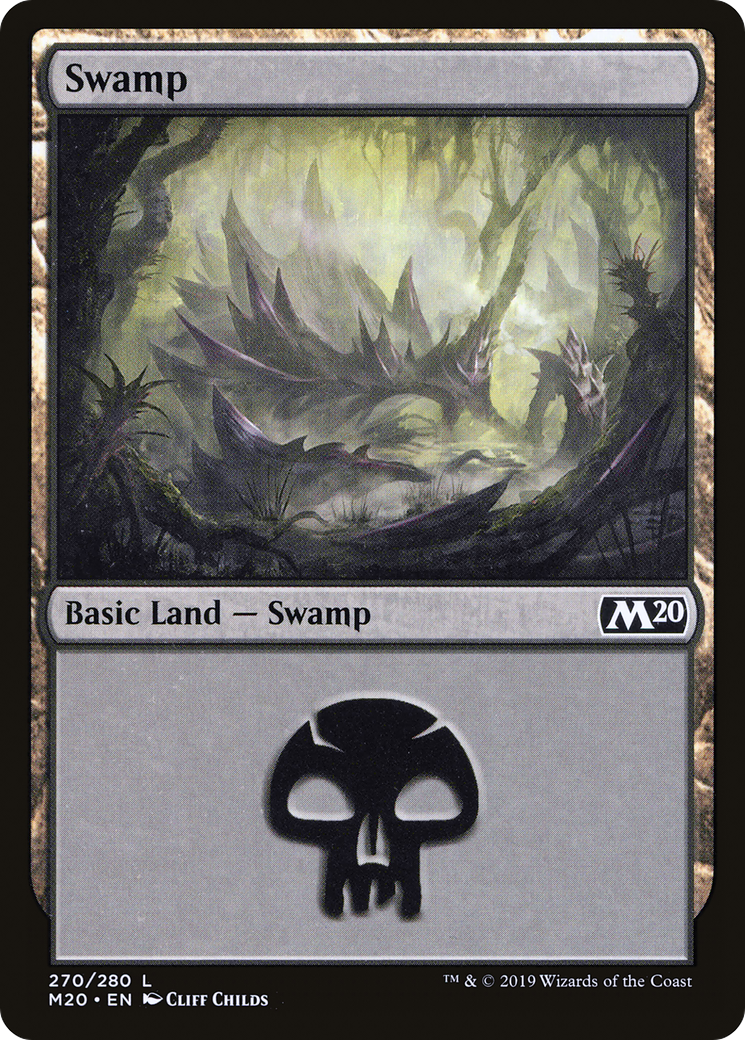 Swamp (M20-270) - Core Set 2020 - Premium MTG Single from Wizards of the Coast - Just $0.25! Shop now at Game Crave Tournament Store
