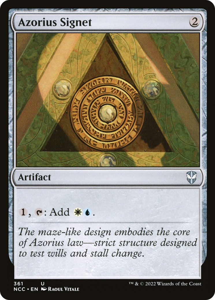 Azorius Signet (NCC-361) - New Capenna Commander - Premium MTG Single from Wizards of the Coast - Just $0.46! Shop now at Game Crave Tournament Store