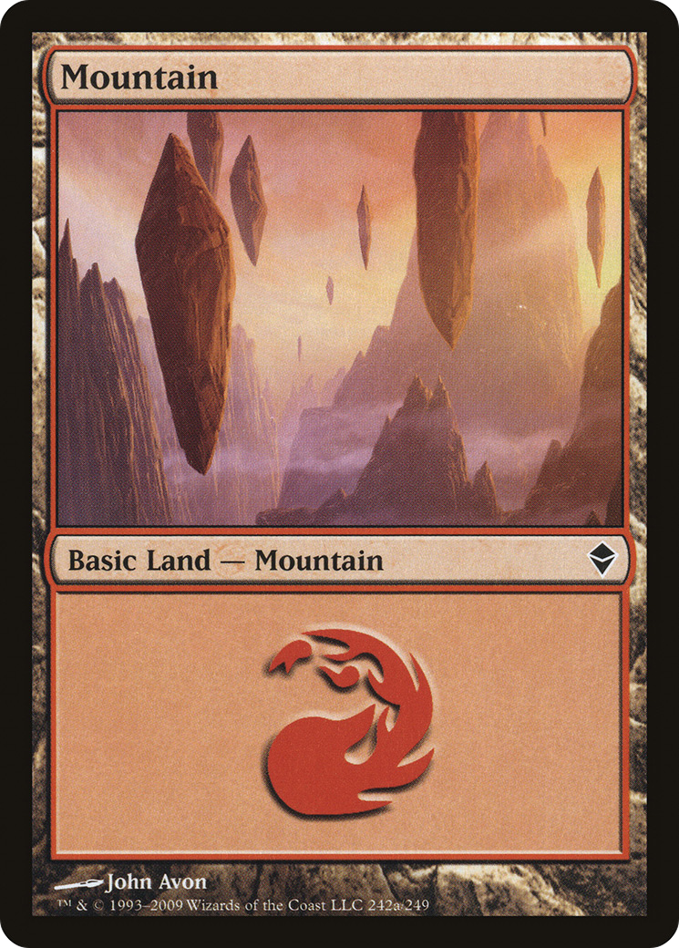 Mountain (ZEN-242A) - Zendikar - Premium MTG Single from Wizards of the Coast - Just $0.25! Shop now at Game Crave Tournament Store