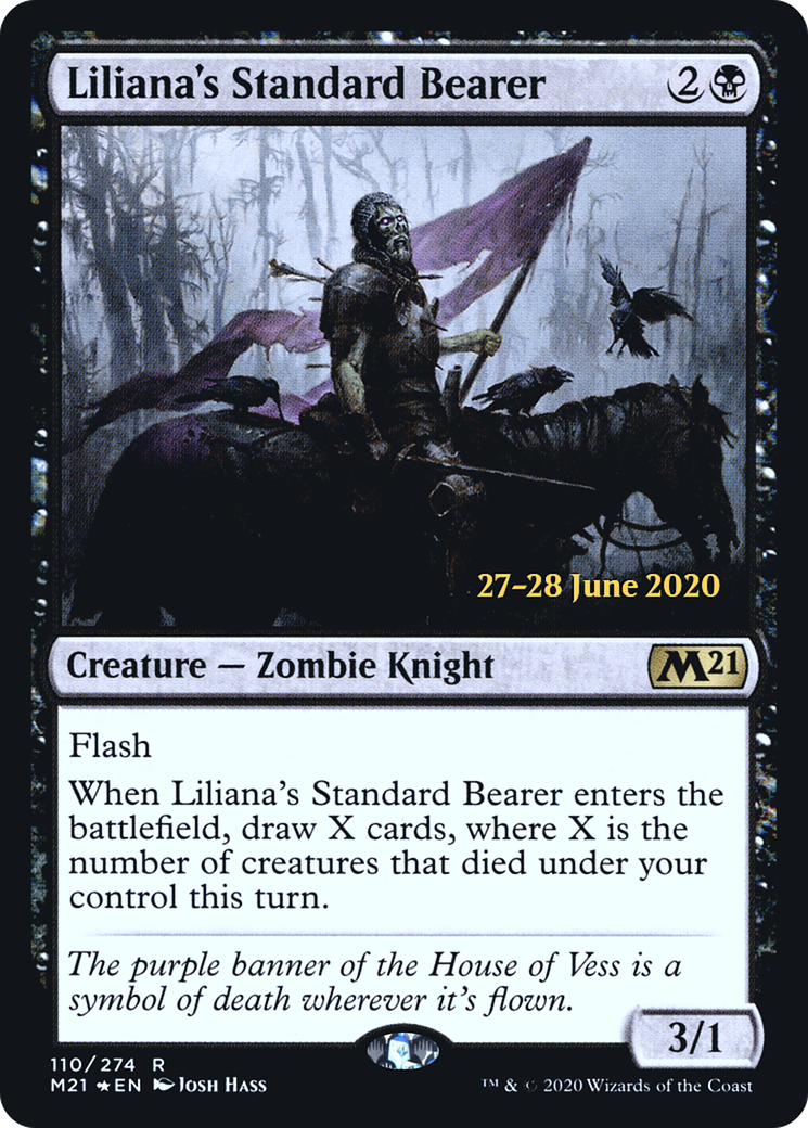 Liliana's Standard Bearer (PM21-110S) - Core Set 2021 Promos Foil - Premium MTG Single from Wizards of the Coast - Just $0.22! Shop now at Game Crave Tournament Store