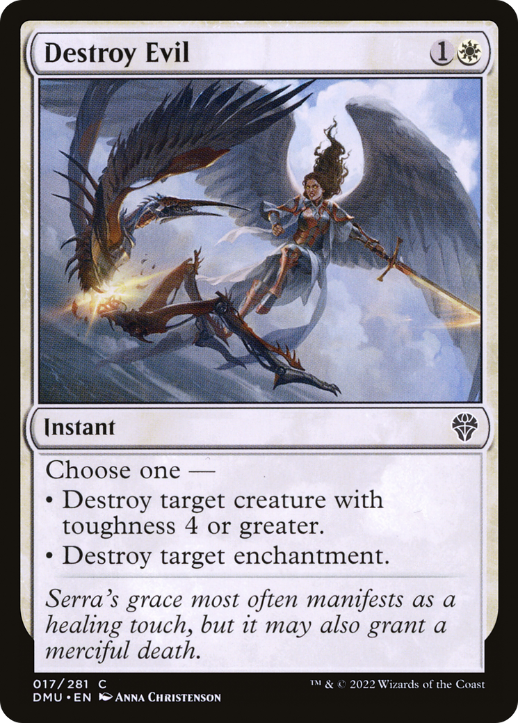 Destroy Evil (DMU-017) - Dominaria United Foil - Premium MTG Single from Wizards of the Coast - Just $0.80! Shop now at Game Crave Tournament Store