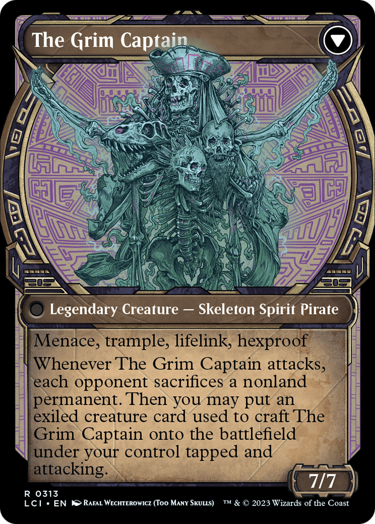 Throne of the Grim Captain // The Grim Captain (LCI-313) - The Lost Caverns of Ixalan: (Showcase) - Premium MTG Single from Wizards of the Coast - Just $0.08! Shop now at Game Crave Tournament Store