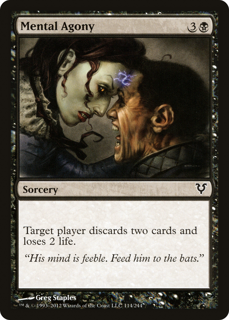 Mental Agony (AVR-114) - Avacyn Restored - Premium MTG Single from Wizards of the Coast - Just $0.08! Shop now at Game Crave Tournament Store
