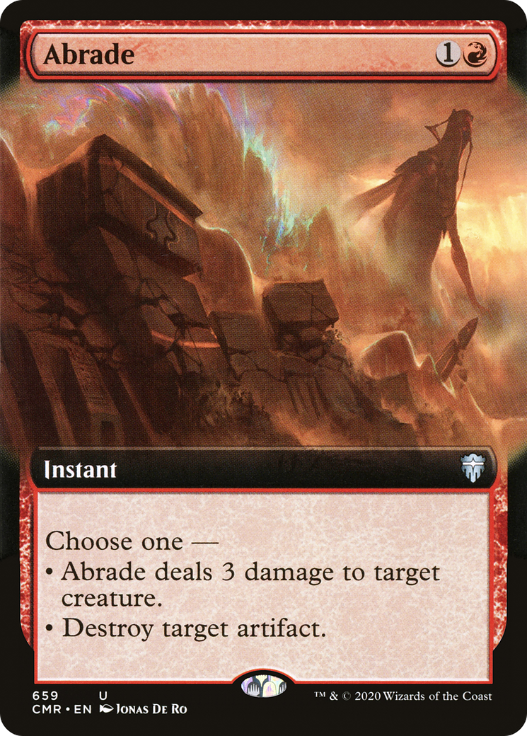 Abrade (CMR-659) - Commander Legends: (Extended Art) Foil - Premium MTG Single from Wizards of the Coast - Just $0.14! Shop now at Game Crave Tournament Store