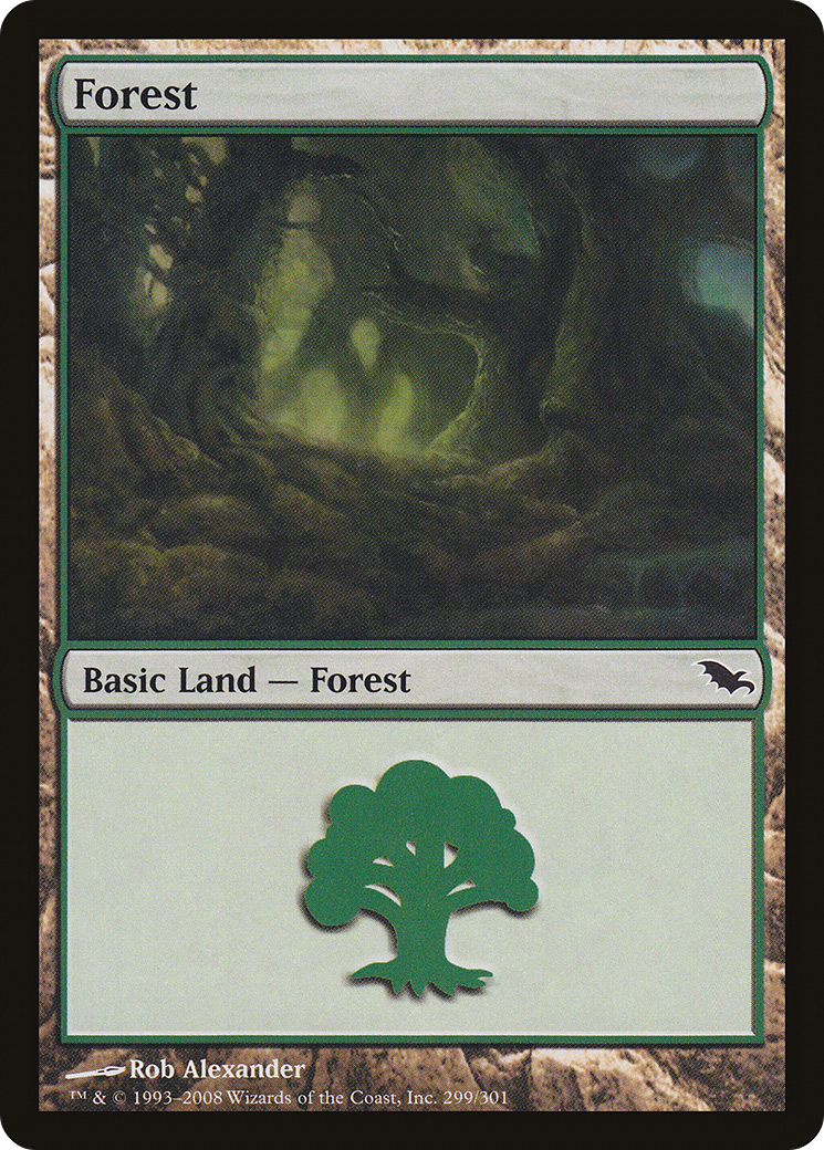 Forest (SHM-299) - Shadowmoor Foil - Premium MTG Single from Wizards of the Coast - Just $0.13! Shop now at Game Crave Tournament Store