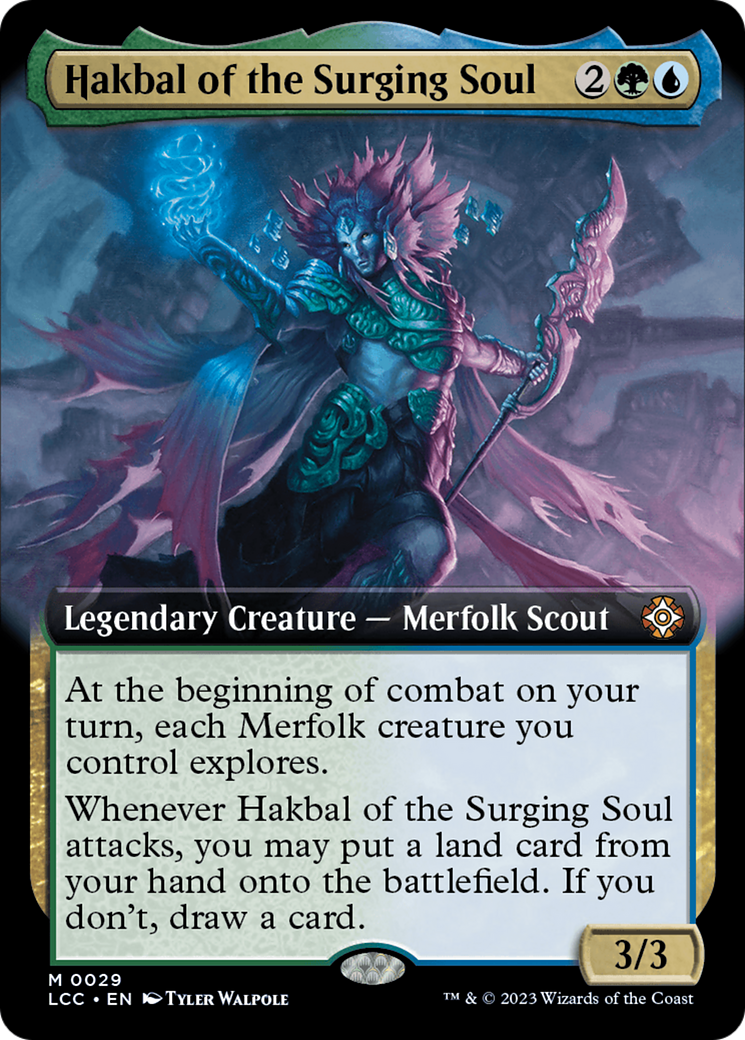 Hakbal of the Surging Soul (LCC-029) - The Lost Caverns of Ixalan Commander: (Extended Art) Foil - Premium MTG Single from Wizards of the Coast - Just $0.33! Shop now at Game Crave Tournament Store