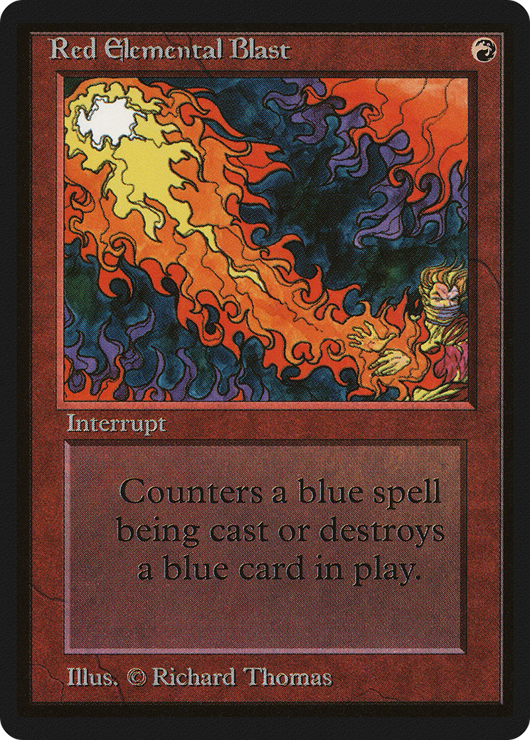 Red Elemental Blast (LEB-170) - Limited Edition Beta - Premium MTG Single from Wizards of the Coast - Just $21.53! Shop now at Game Crave Tournament Store
