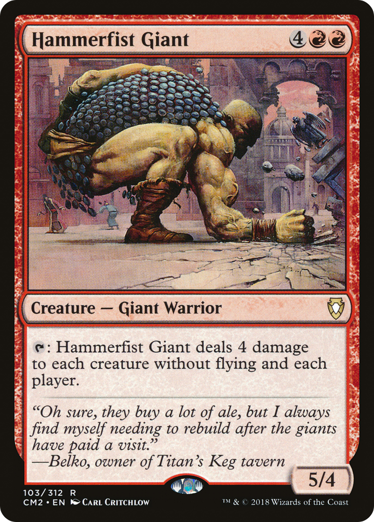 Hammerfist Giant (CM2-103) - Commander Anthology Volume II - Premium MTG Single from Wizards of the Coast - Just $0.25! Shop now at Game Crave Tournament Store