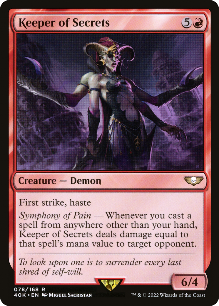 Keeper of Secrets (40K-078) - Warhammer 40,000 Commander - Premium MTG Single from Wizards of the Coast - Just $6.76! Shop now at Game Crave Tournament Store