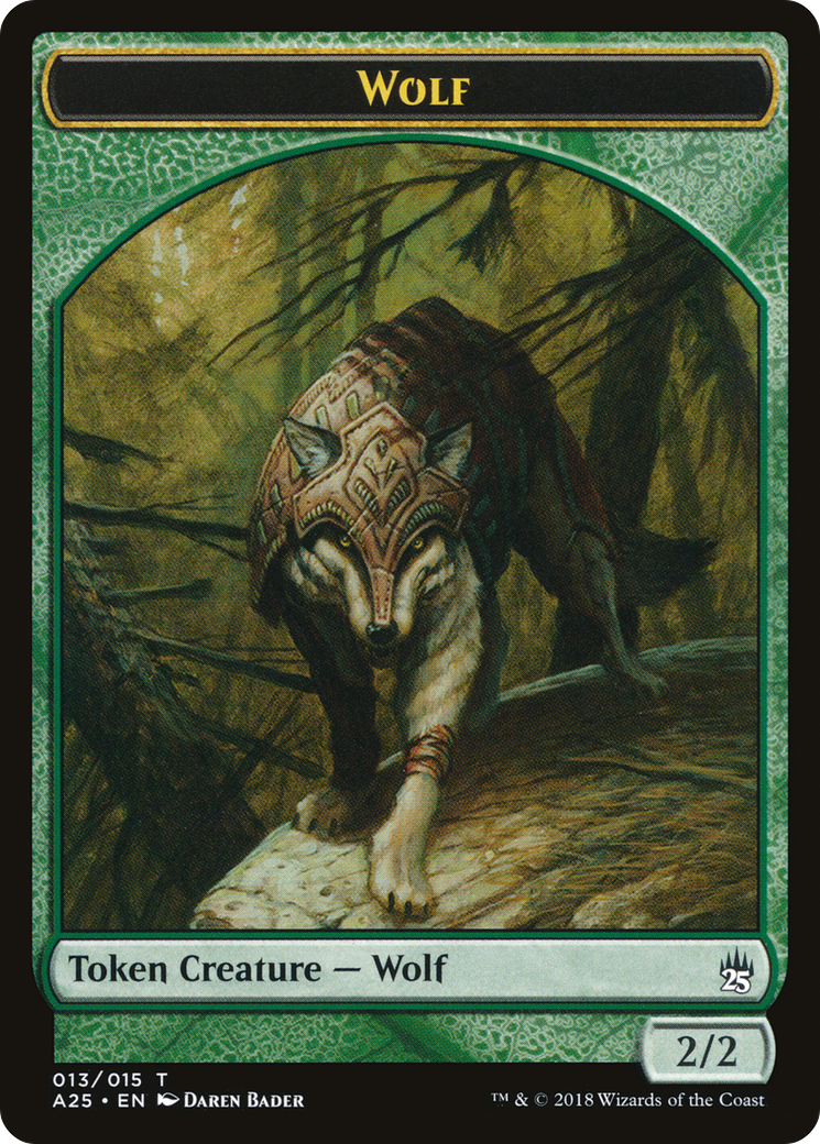 Wolf (TA25-013) - Masters 25 Tokens - Premium MTG Single from Wizards of the Coast - Just $0.08! Shop now at Game Crave Tournament Store