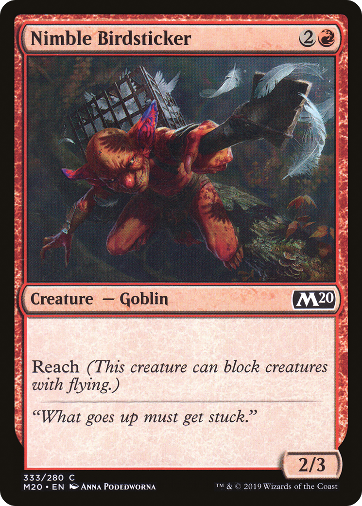 Nimble Birdsticker (M20-333) - Core Set 2020 - Premium MTG Single from Wizards of the Coast - Just $0.08! Shop now at Game Crave Tournament Store