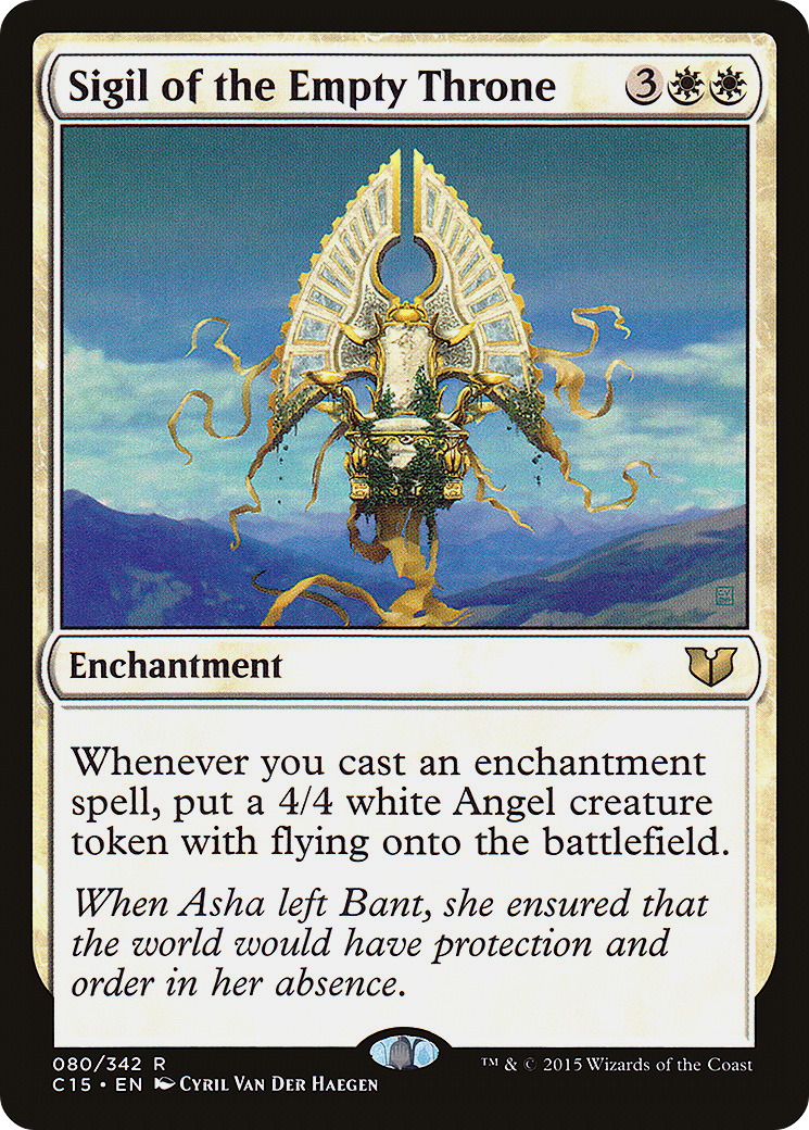 Sigil of the Empty Throne (C15-080) - Commander 2015 - Premium MTG Single from Wizards of the Coast - Just $0.17! Shop now at Game Crave Tournament Store