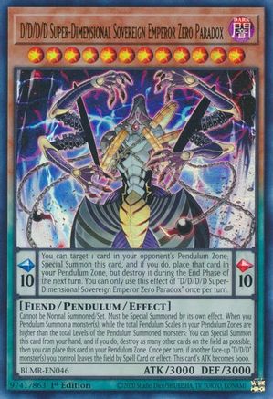 D/D/D/D Super-Dimensional Sovereign Emperor Zero Paradox (BLMR-EN046) - Battles of Legend: Monstrous Revenge 1st Edition - Premium Yugioh Single from Konami - Just $0.25! Shop now at Game Crave Tournament Store