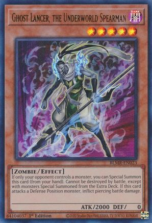 Ghost Lancer, the Underworld Spearman (BLMR-EN023) - Battles of Legend: Monstrous Revenge 1st Edition - Premium Yugioh Single from Konami - Just $0.25! Shop now at Game Crave Tournament Store